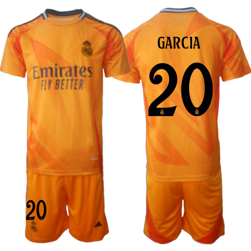 Men 2024-2025 Club Real Madrid away orange #20 Soccer Jersey->real madrid jersey->Soccer Club Jersey